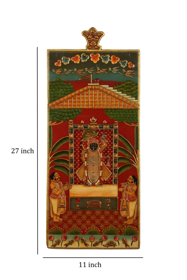 Shreenath ji Wooden Painting - Image 2